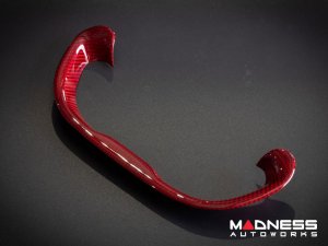 Alfa Romeo 4C Steering Wheel Trim - Carbon Fiber - Lower Trim Piece - Red Candy
